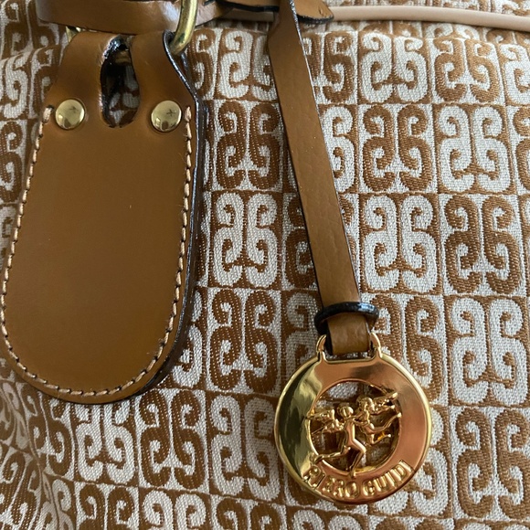 PIERO GUIDI Brown and Creme Patterned Handbag - Picture 5 of 6